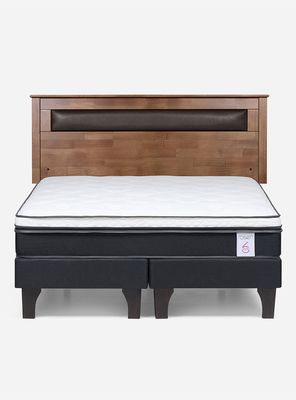 Imagen 2 del producto Cama Europea New Style 6 2 Plazas Long Base Dividida + Respaldo Ferrara