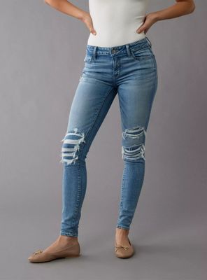 Jeans AE Net Level Jegging Tiro Bajo Roturas