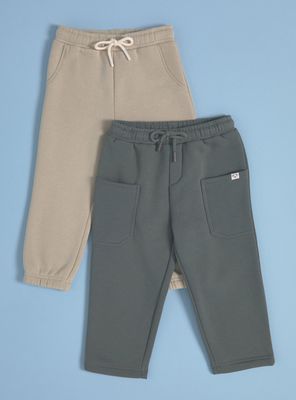 Pantalón Bipack con Cordón y Otro con Bolsillos Cargo