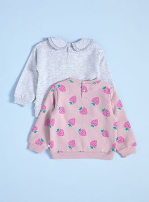 Imagen 2 del producto Polerón Bipack Estampado y Otro Liso con Cuello