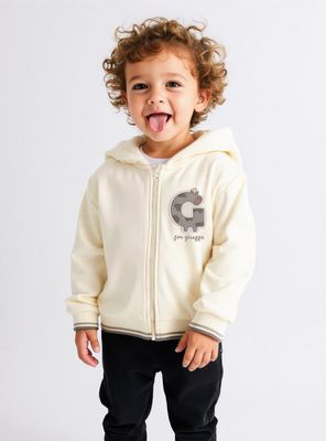 Polerón con Capucha y Aplicación Delantera