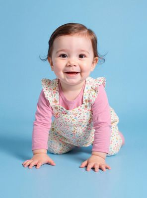 Conjunto de Body Rosa y Jardinera Estampada