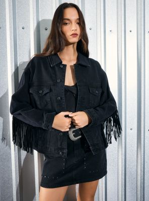 Chaqueta Flecos Gamuza Espalda