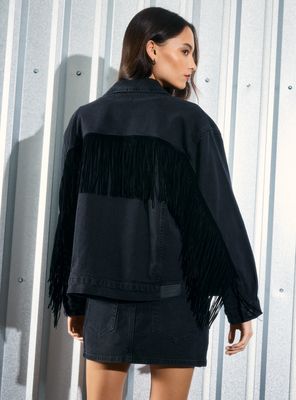 Imagen 2 del producto Chaqueta Flecos Gamuza Espalda