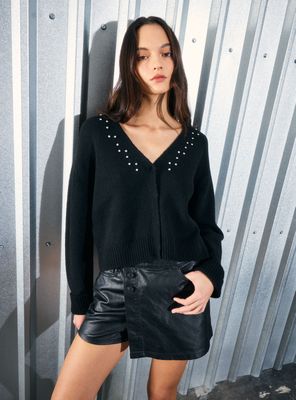 Sweater Tejido con Aplicaciones