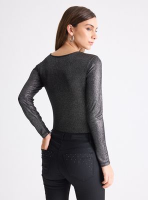 Imagen 2 del producto Body Escote V Cruzado Metalizado