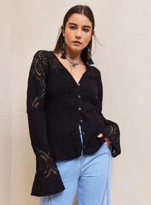 Polera Aplicación de Encaje