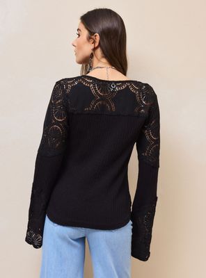 Imagen 2 del producto Polera Aplicación de Encaje