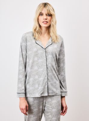 Pijama Camisero con Bolsillo Full Print