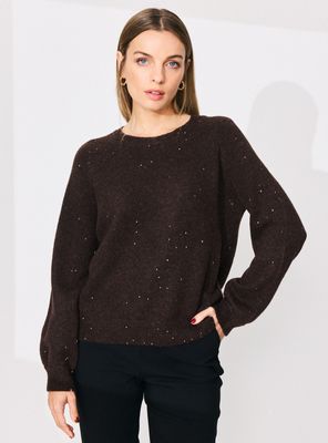Sweater con Mini Lentejuelas en Hilado