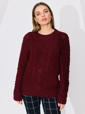 Imagen 1 del producto Sweater con Lana y Diseño de Trenza Central