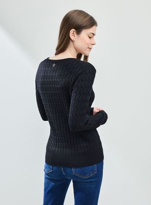 Imagen 2 del producto Sweater Básico Trenzado Cuello V
