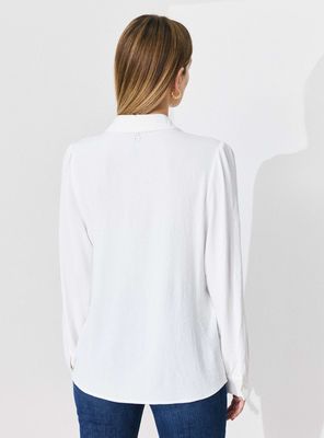 Imagen 2 del producto Blusa Camisera con Botones de Perla