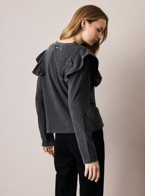 Imagen 2 del producto Polera con Vuelo Rígido y Proceso de Teñido