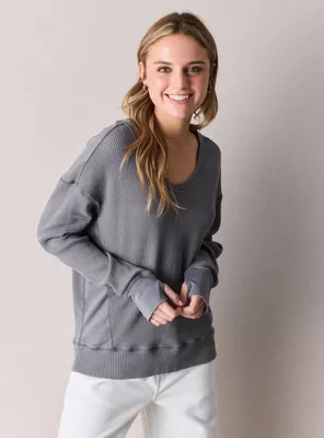 Polera Cuello V con Look Suelto