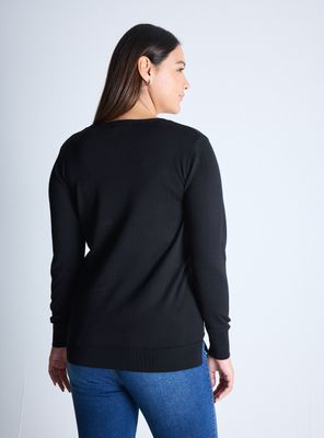 Imagen 2 del producto Sweater Punto Fino Aplicación Estampada Curvy
