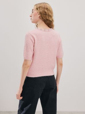 Imagen 2 del producto Sweater Manga Corta con Botones y Joyas