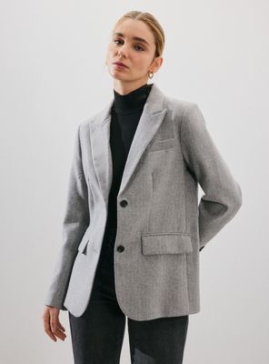 Blazer con Botón y Bolsillos