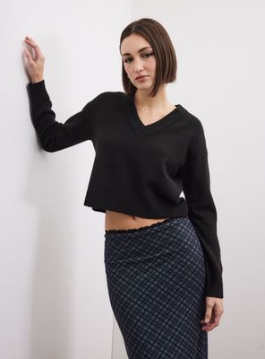Sweater Cuello V Melange