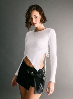 Polera Asimétrica Recogido Costado