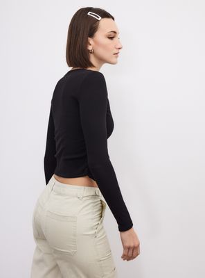 Imagen 2 del producto Polera Manga Larga Costados Recogidos