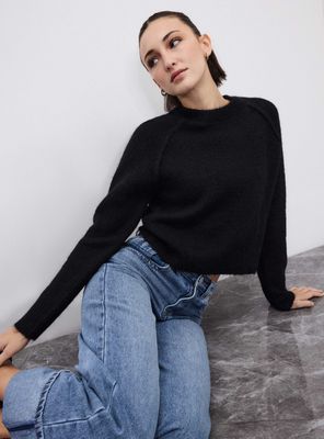 Sweater Cuello Redondo Look Lana