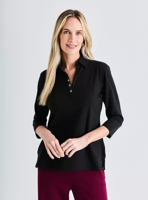 Imagen 1 del producto Polera Cuello Polo con Tapeta de Botones