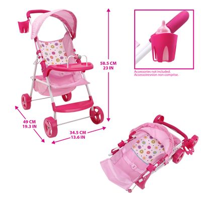 Imagen 2 del producto Coche de Muñecas Stroller Spring Pink
