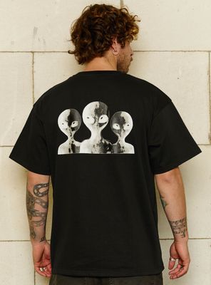 Imagen 2 del producto Polera Manga Corta Print Alien Delantero y Espalda