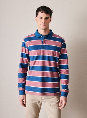 Polera Manga Larga Rugby Bloques