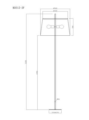 Imagen 2 del producto Lámpara Pie Argus Negra