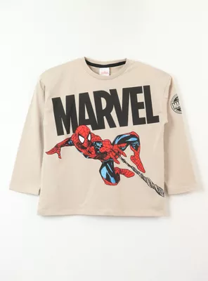 Polera Manga Larga Marvel Spiderman