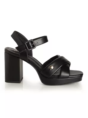 Sandalia de Vestir Taco Alto Cuadrado Mujer