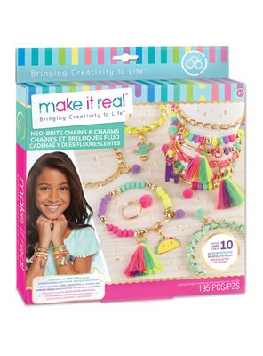 Cadenas y Dijes Fluorescentes 180 Piezas