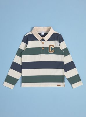 Polera Abotonada Rayas