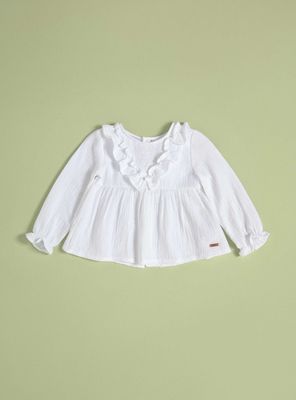 Blusa Gasa con Vuelos