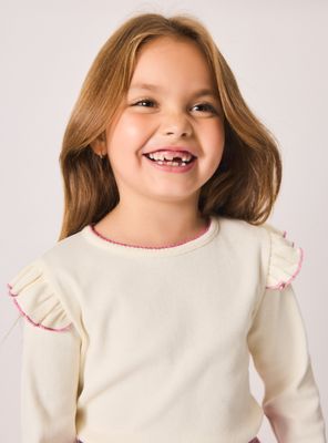 Imagen 2 del producto Polera Rib Vuelos Costura Contraste