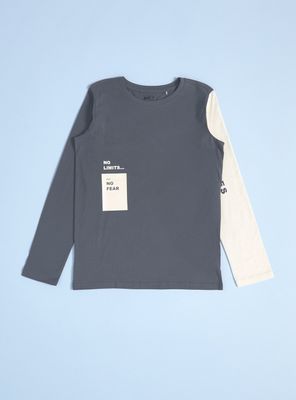 Imagen 2 del producto Polera Manga en Contraste y Print Delantero