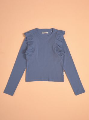 Polera con Vuelos Algodón Niña