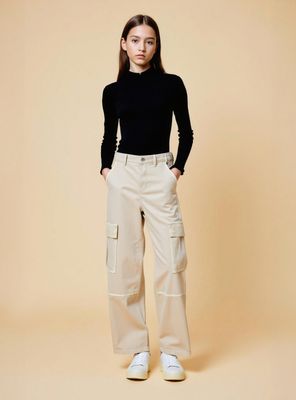 Pantalón con Bolsillos Cargo Niña