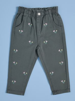 Jeans Baggy con Bordados