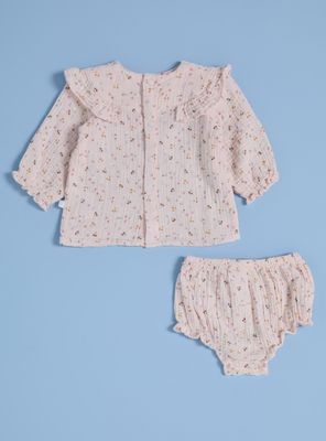 Imagen 2 del producto Body Estampado con Vuelos en Mangas