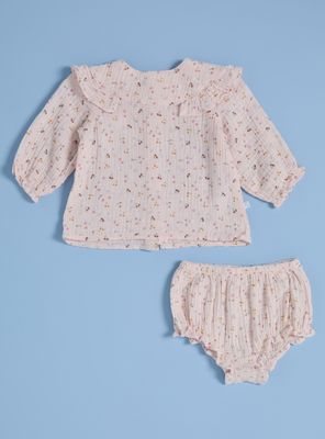 Body Estampado con Vuelos en Mangas