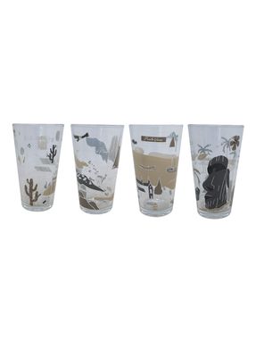 Set 4 Vasos 490 ml Ciudades Chile
