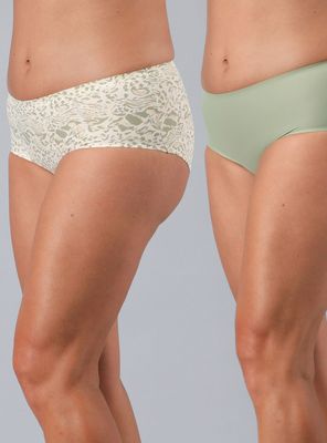 Pack 2 Calzón Maxi y Liso Print Bonded 2555