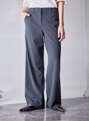 Pantalón Aplicación Líneas Lurex Tiro Medio