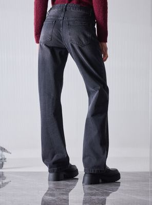 Imagen 2 del producto Jeans Straight 5 Bolsillos Clásico Tiro Medio