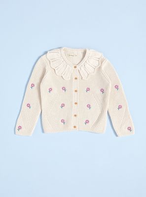 Imagen 1 del producto Sweater Abotonado con Cuello Bobo y Bordados