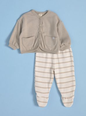 Imagen 1 del producto Conjunto Polerón con Botones a Tono y Pantalón