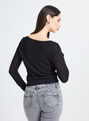 Imagen 2 del producto Sweater Punto Arroz Amarra Central Ajustable